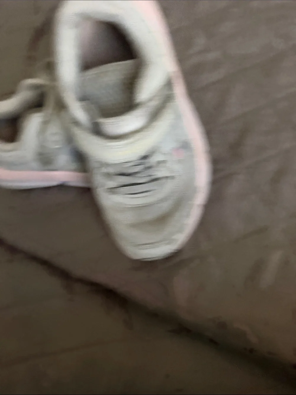 Under Armour Kids Light Gray & Pale Pink Sneakers